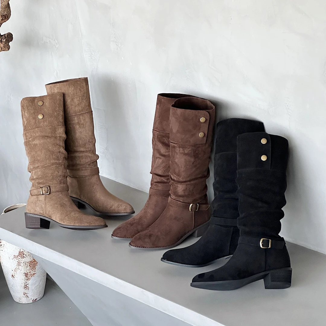 超显腿长！韩版气质两穿瘦瘦长靴显腿细百搭通勤显脚小软底可暴走