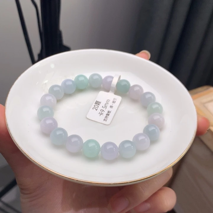 翡翠未镶嵌手链翡翠y320 卡9.5