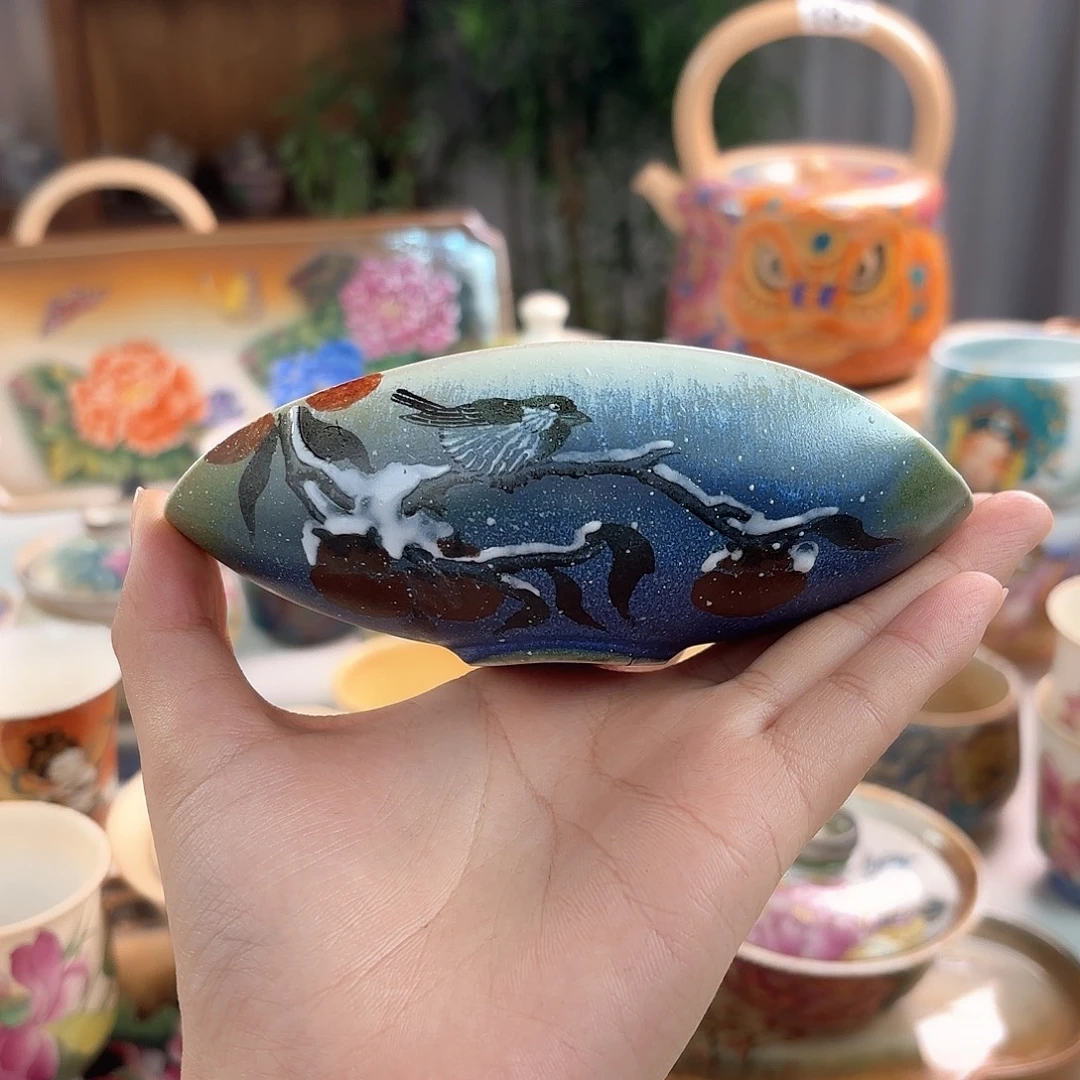 念***及景德镇手绘高温釉下彩陶瓷茶具