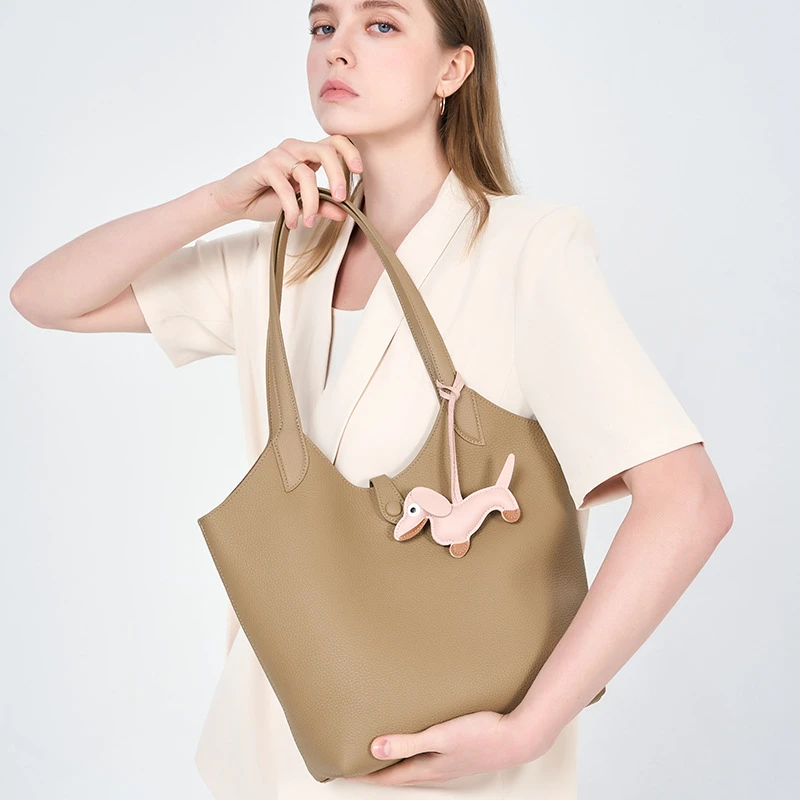 头层牛皮2025真皮春夏大容量手提包单肩通勤时尚气质百搭托特包女