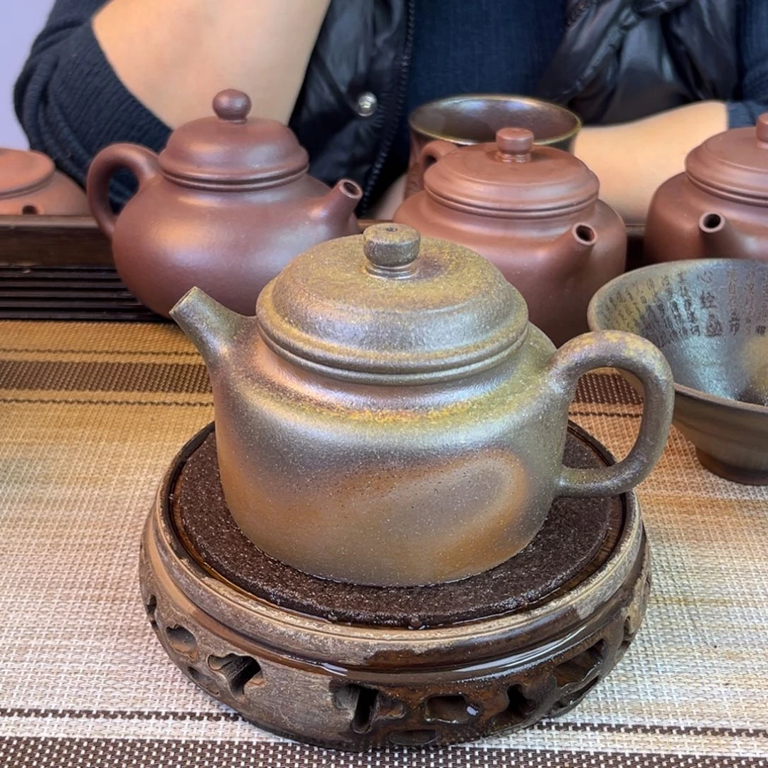 紫砂茶壶紫泥柴烧240cc
