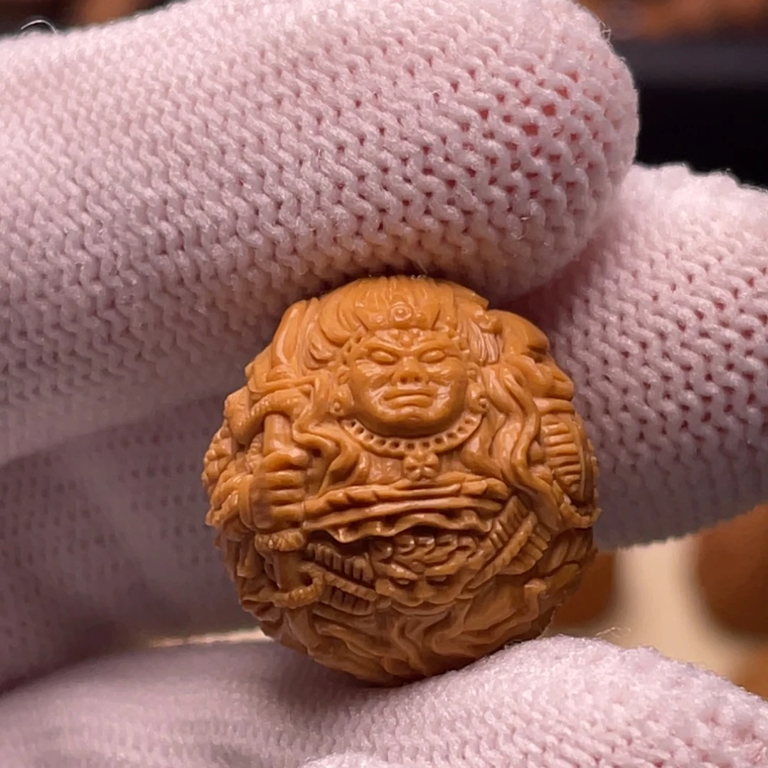 猴头核桃吊坠顶工马王爷18.4