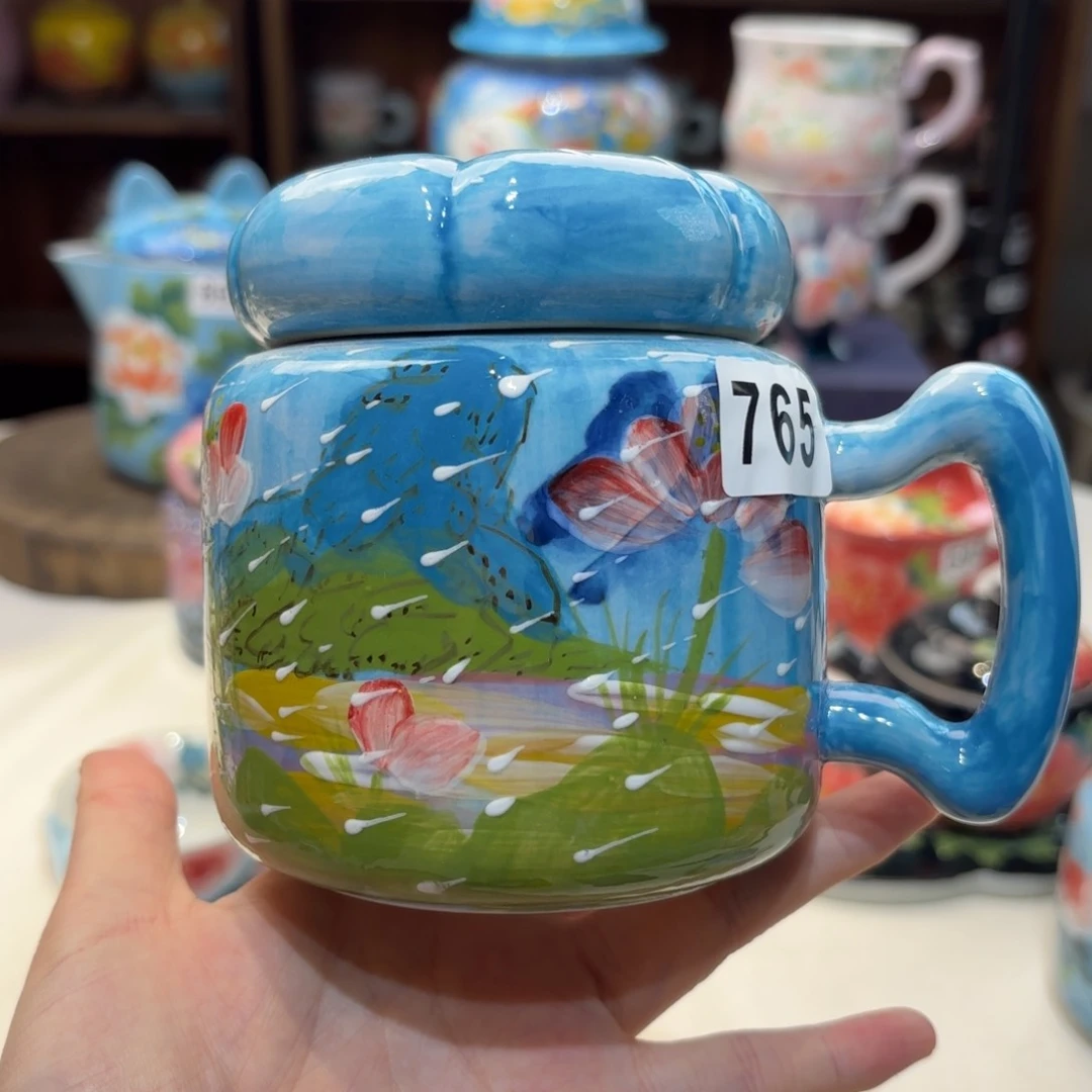 景德镇手绘高温釉下彩陶瓷茶具