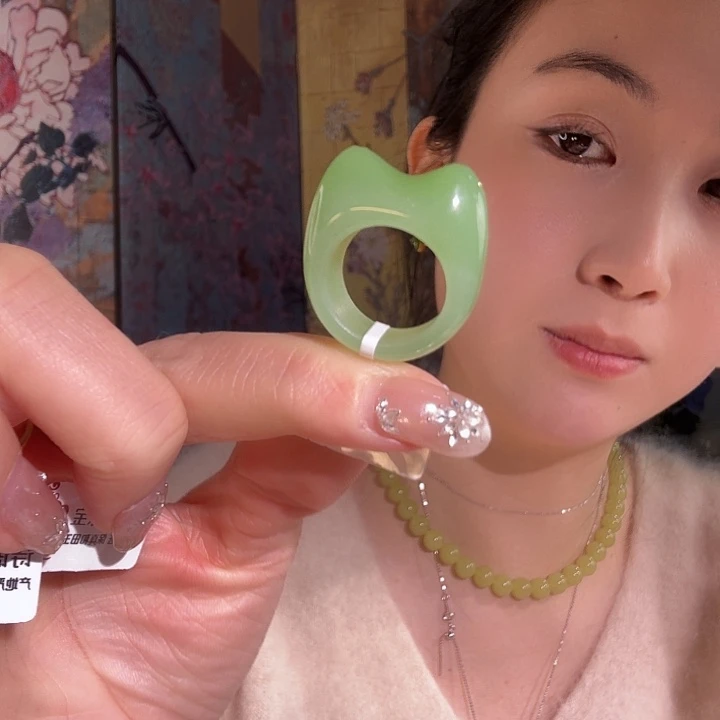 和田玉未镶嵌戒指