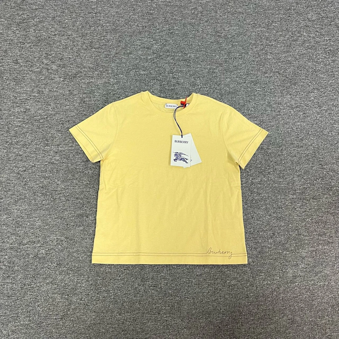 未使用 BURBERRY/博柏利 小鸡黄 刺绣Logo 短袖T恤 Xs码