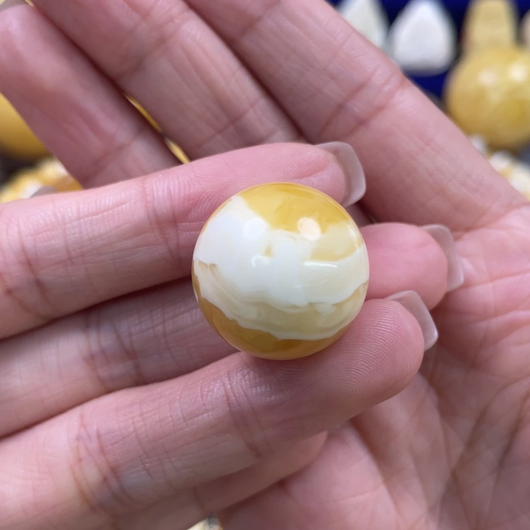 裸石蜜蜡未镶嵌琥珀蜜蜡珠子卡20.8mm