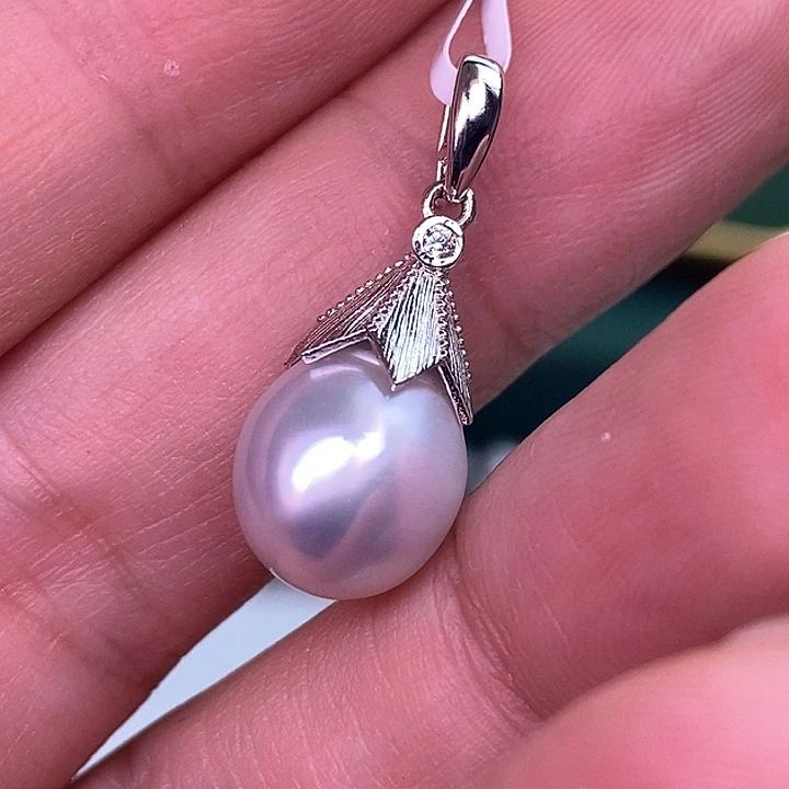 颈饰银S925镶嵌海水珍珠