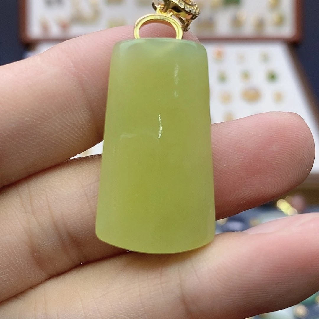 雯***宝和田玉银S925镶嵌吊坠(不含链)