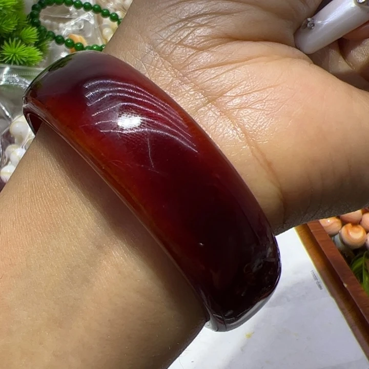 大果紫檀（缅甸花梨）超宽全血手镯mm