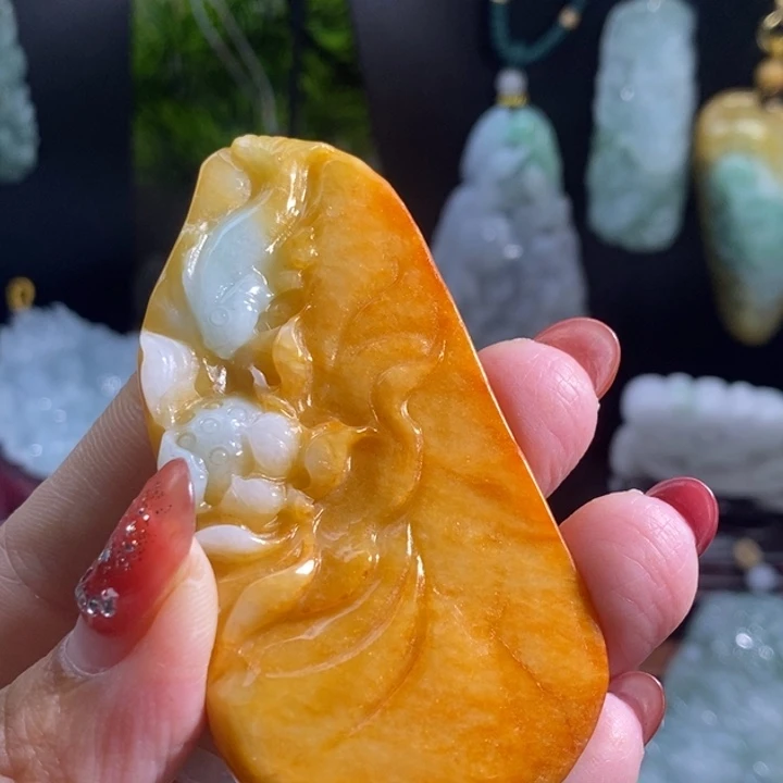 【闪购商品】颈饰未镶嵌翡翠鱼