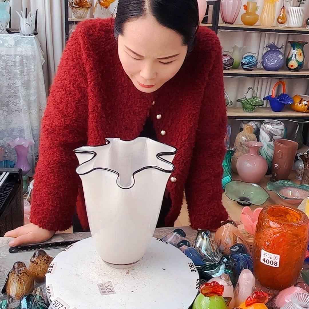 白菜瓶福利家悦琉璃工艺品