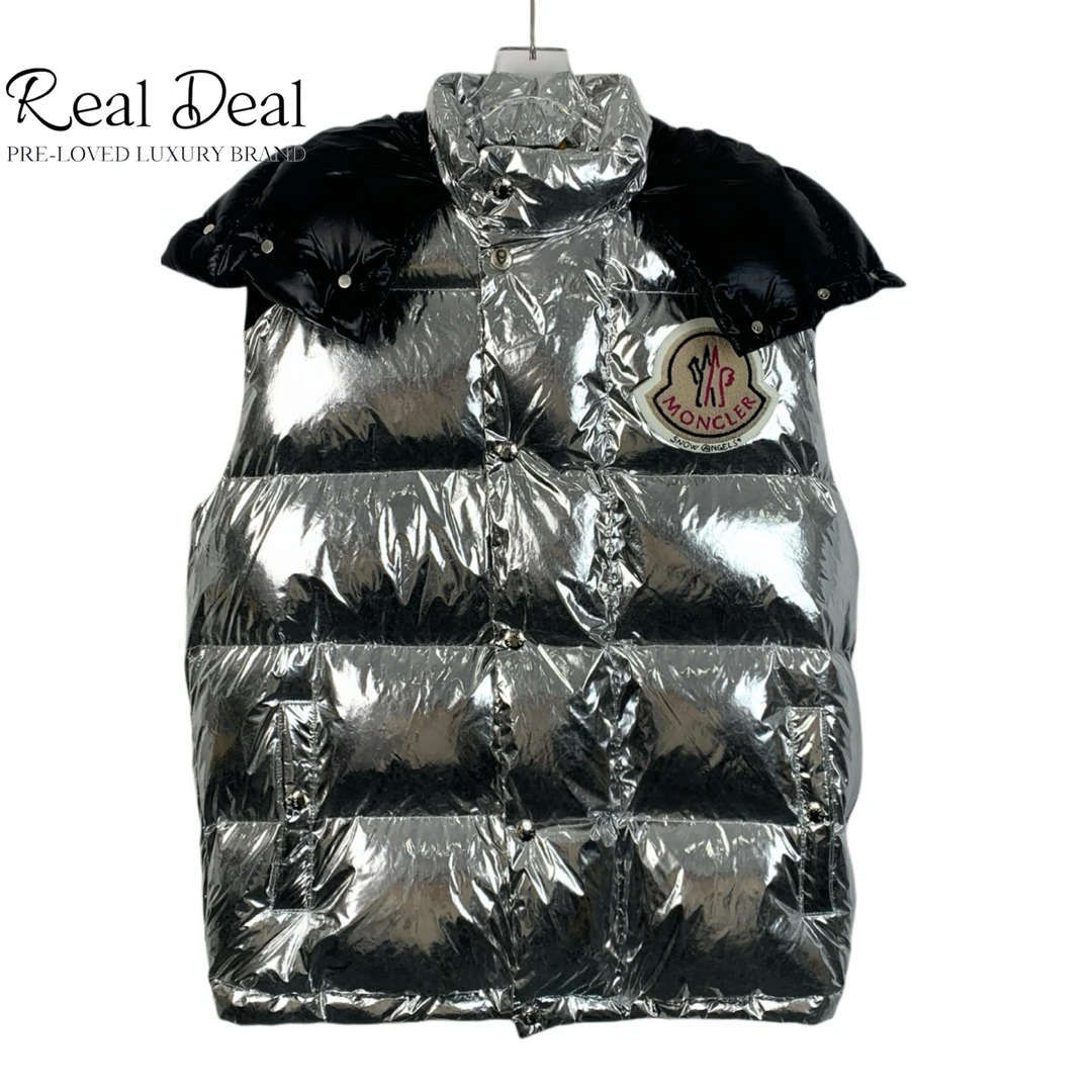 95新 MONCLER Q13771 徽标贴饰绗缝羽绒服马甲 S码