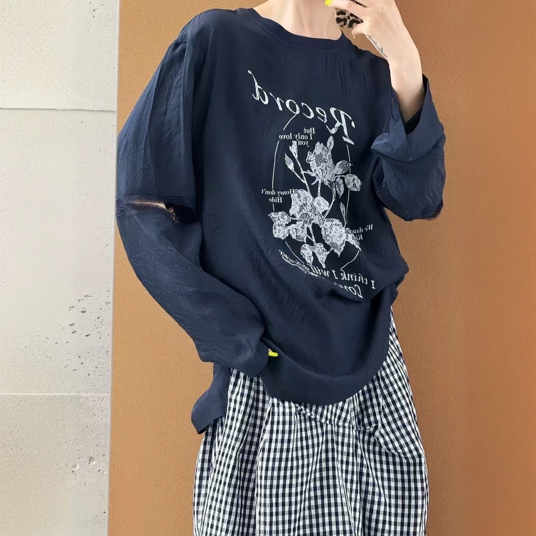 JR 25春夏 30859 高级缎面感一手长长袖小衫