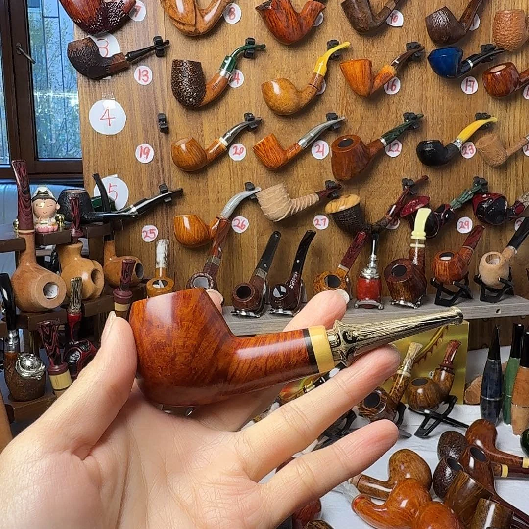 巍***哥石楠木烟斗撞球手工烟斗
