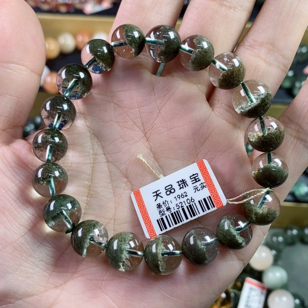 水晶手串未镶嵌国****店绿幽灵52106