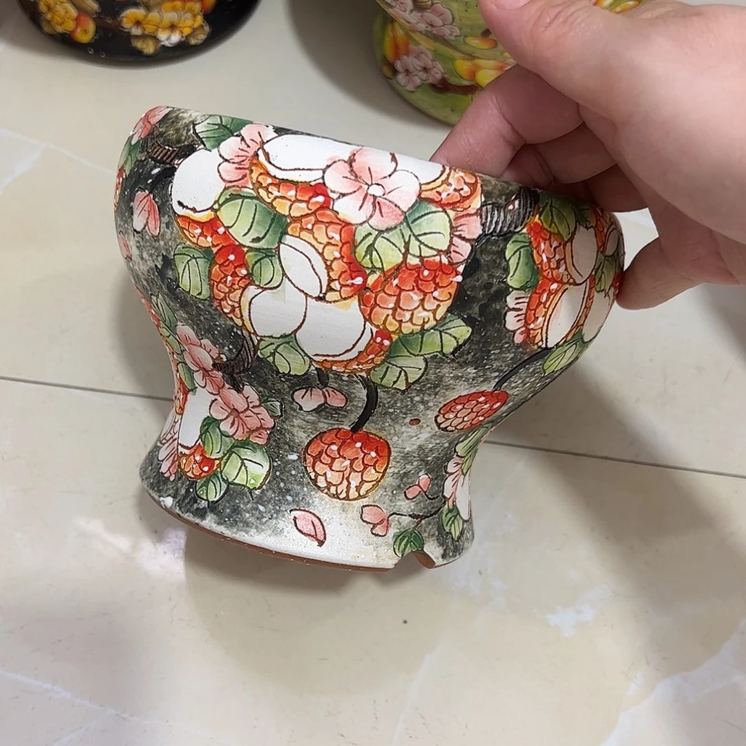 景德镇炫彩手绘口14高12.5