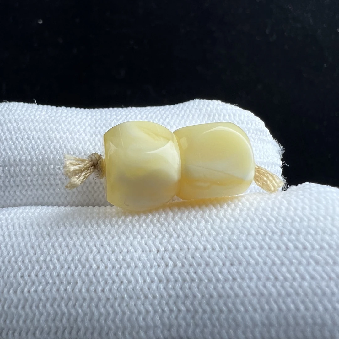 B1633瑕疵特价 天然蜜蜡腰珠8.5mm 支持鉴定 假一罚四