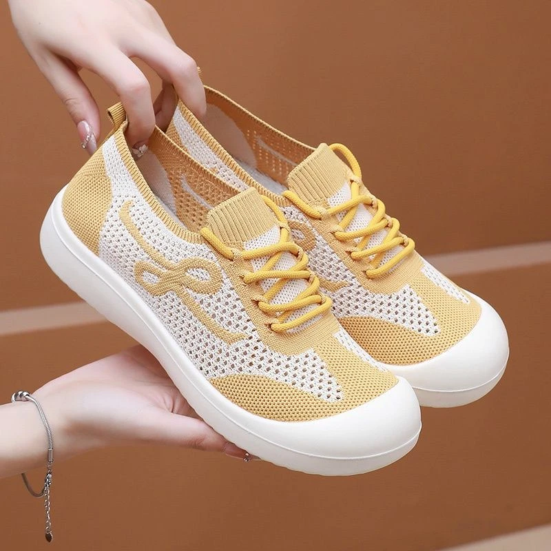 2025夏季新款一脚蹬时尚休闲透气网面鞋女小众潮流单鞋轻便懒人鞋