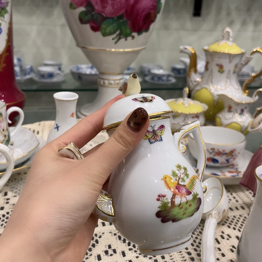 摆件中古赫伦摩卡壶
