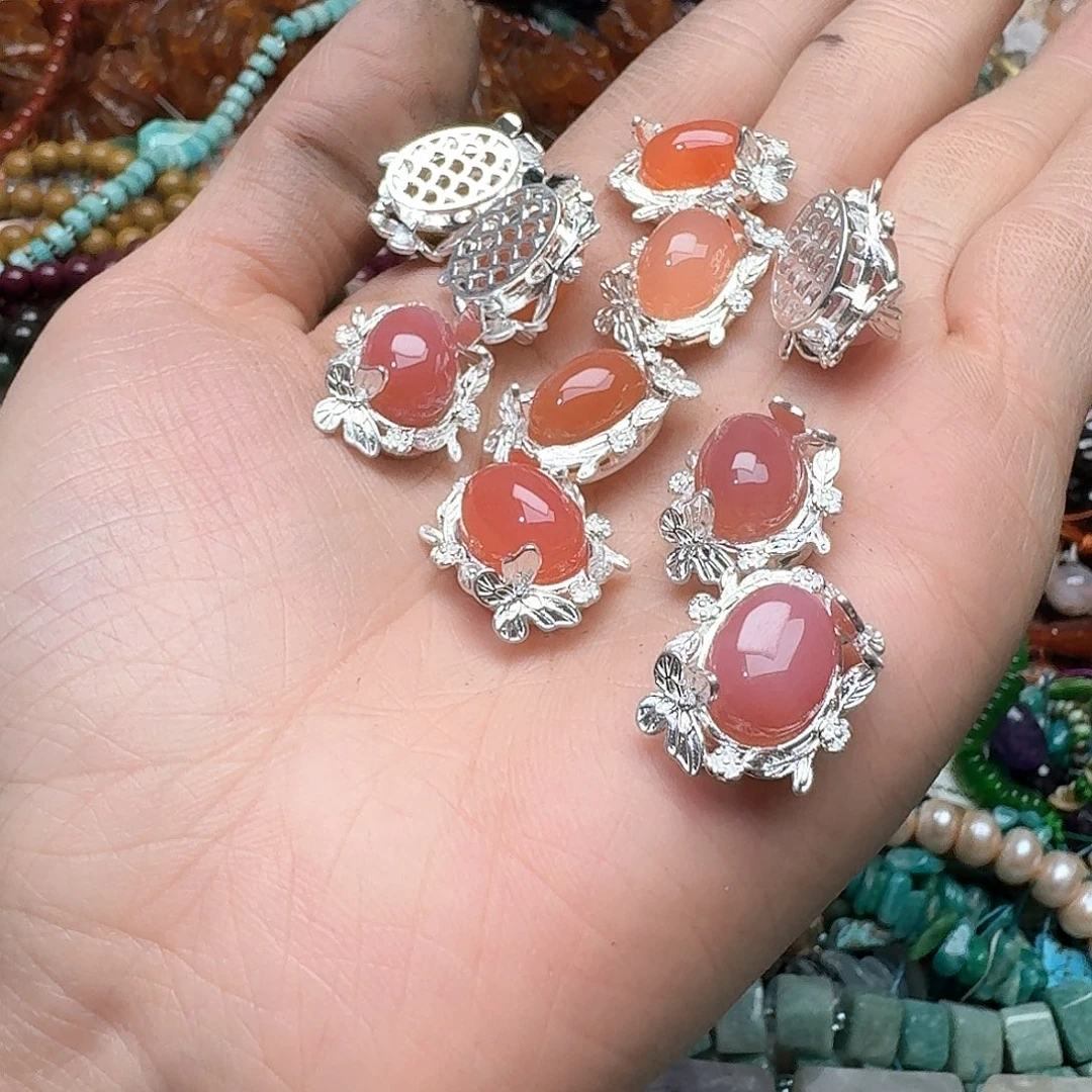 玛瑙/玉髓合金珠宝半成品一个盐源魔盒