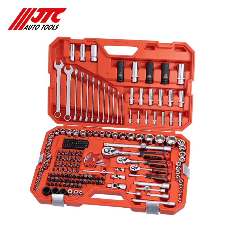 JTCH219C 1/4“&3/8”&1/2“ 219件汽车摩托车维修综合型套筒组