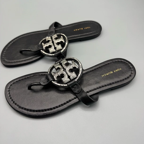 全新未使用 TORY BURCH/汤丽柏琦 tor 女拖鞋 夹脚人字拖 089