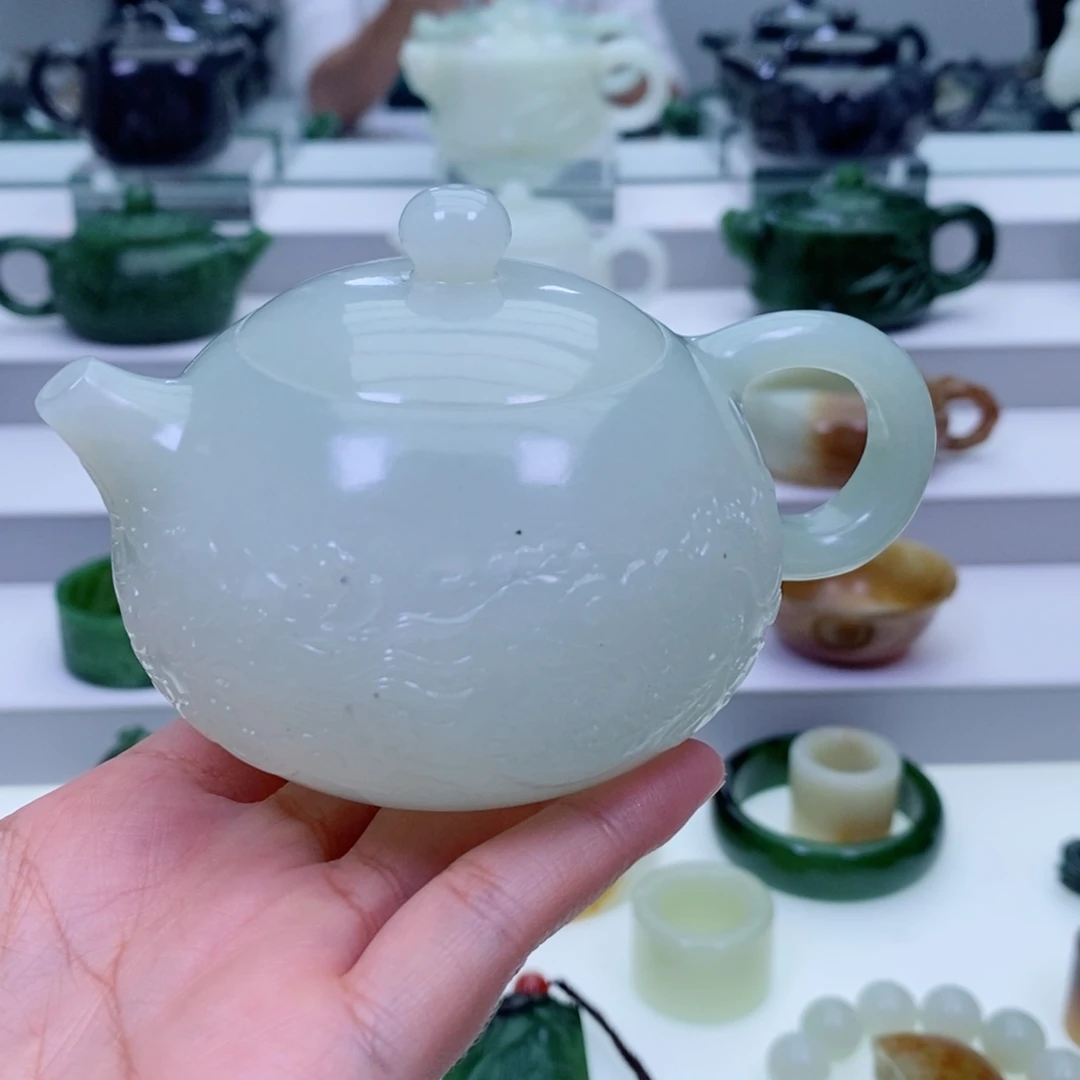 J***n未镶嵌和田玉摆件茶壶