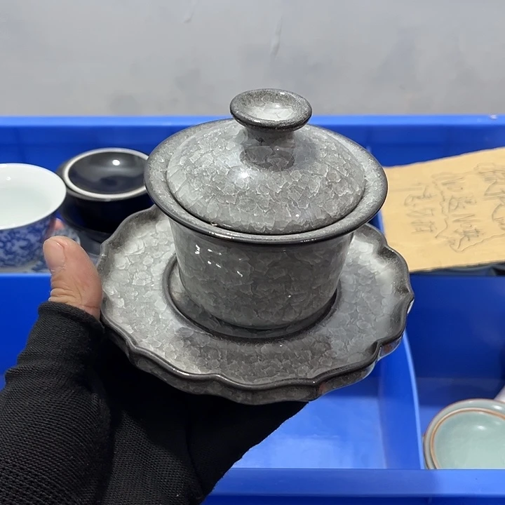 时***过瓷片茶摆件工艺品摆件666