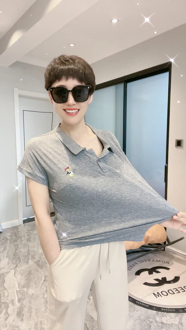 夏季时尚百搭刺绣半袖