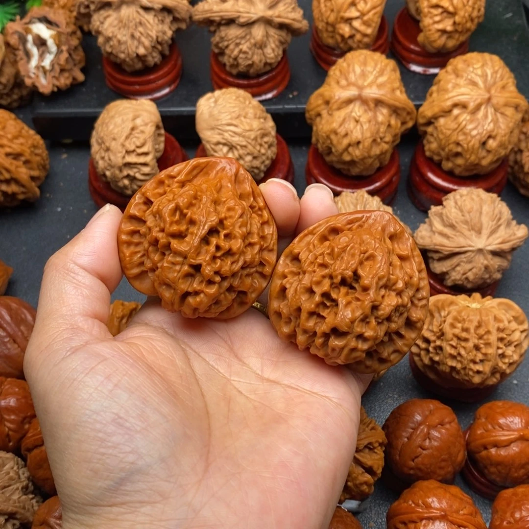 文玩核桃把件46官帽