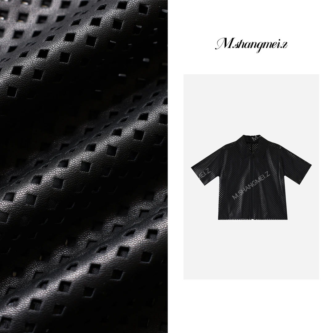 M.SHANGMEI.Z/沐熙美大哥薄款气质镂空上衣拉链T恤X072700