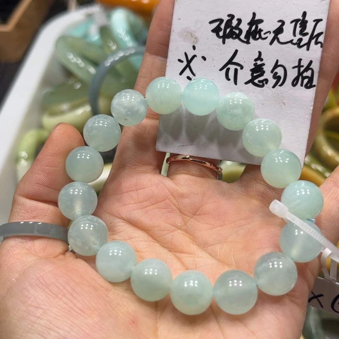 蛇纹石玉手链未镶嵌