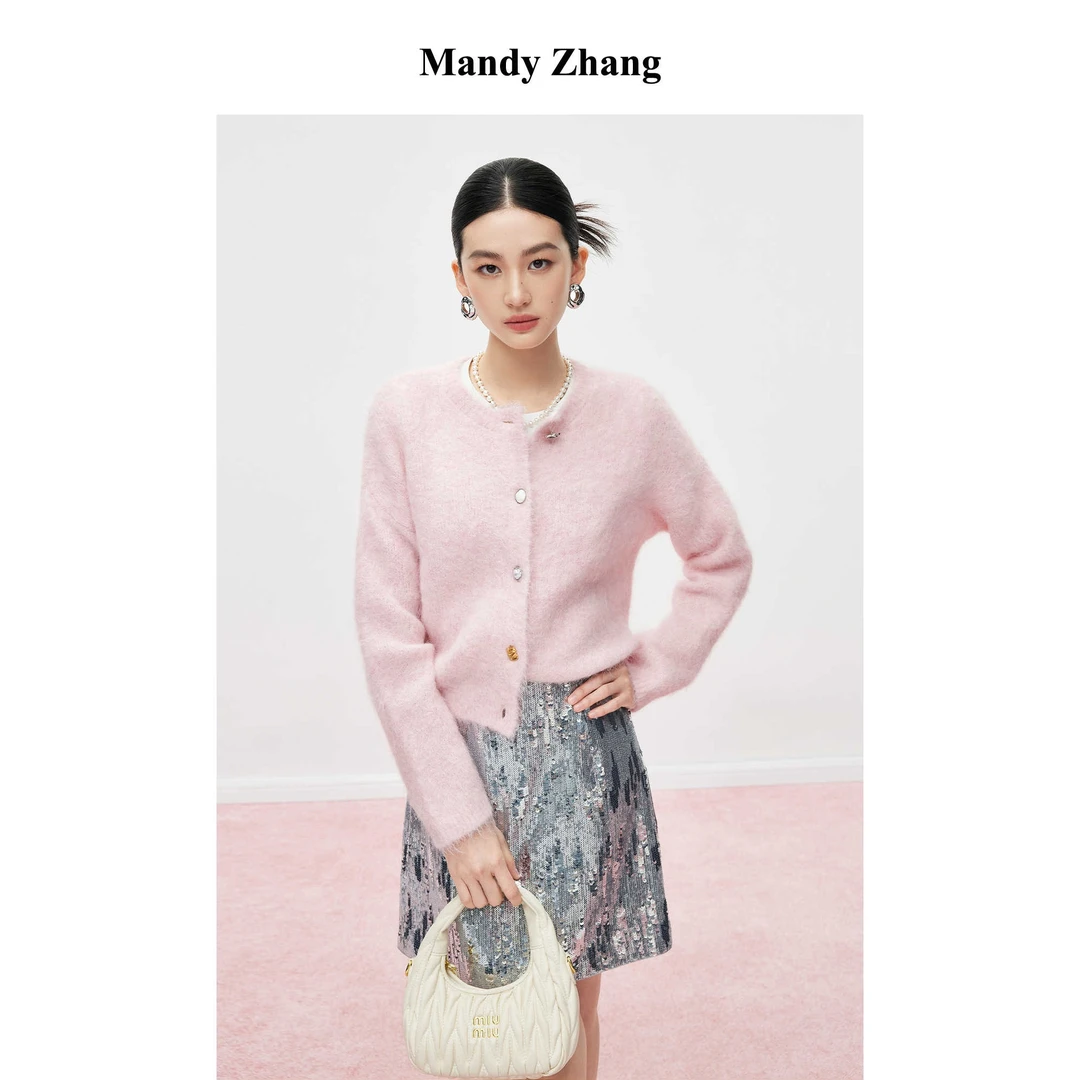 【粉丝专享】MandyZhang软糯针织开衫外套女春衣服女装MT0587