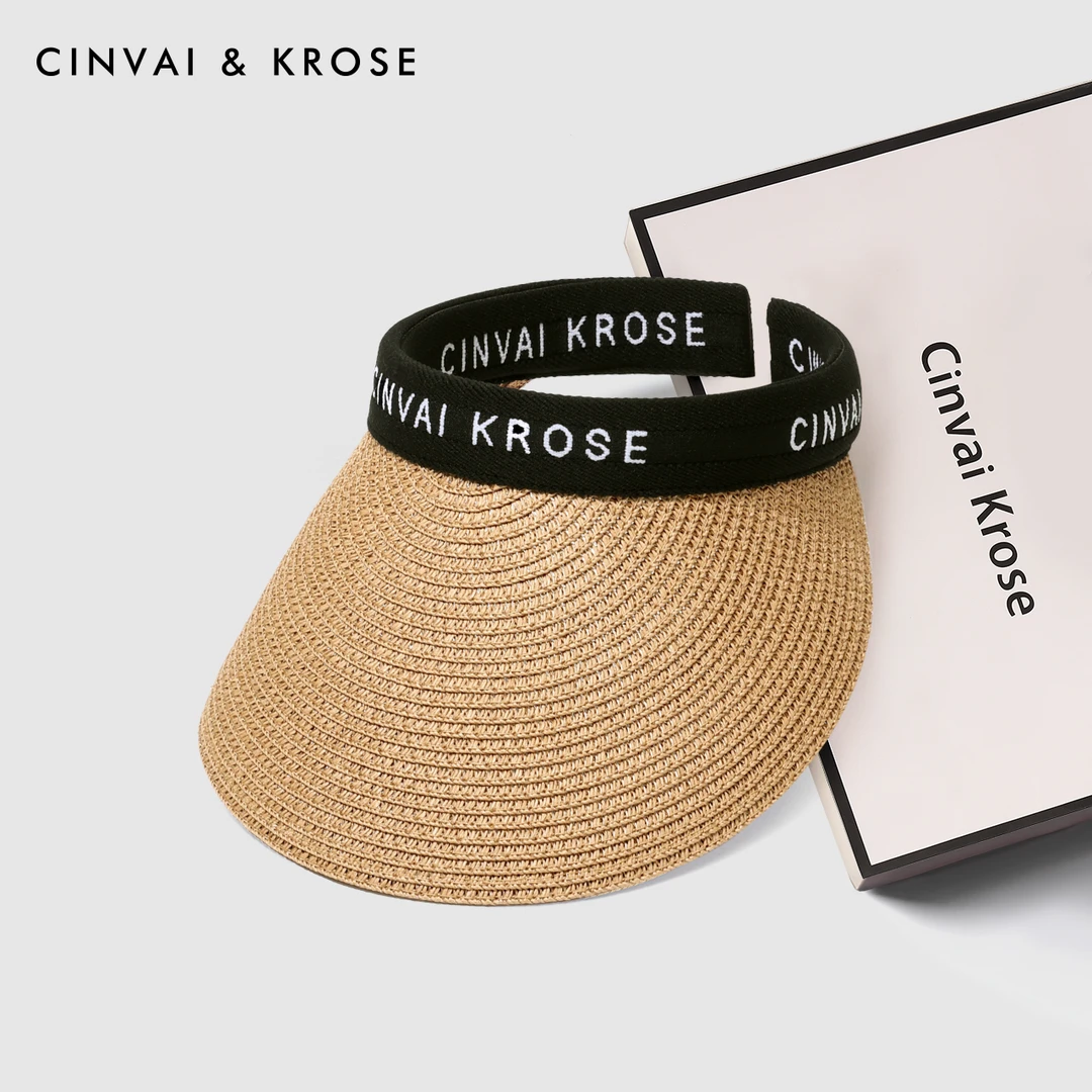 【CinvaiKrose正品】帽子女款2025新款夏季防晒空顶帽草帽遮阳帽女