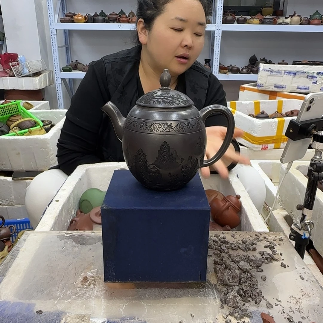 茶壶紫砂宜兴紫砂壶瑕疵处理