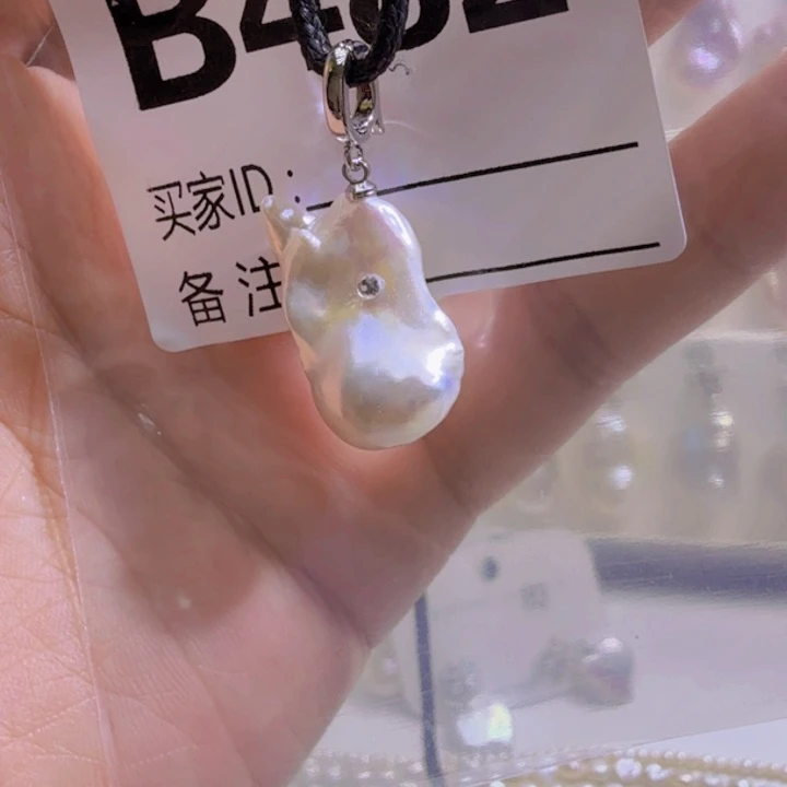 淡水珍珠银S925镶嵌颈饰