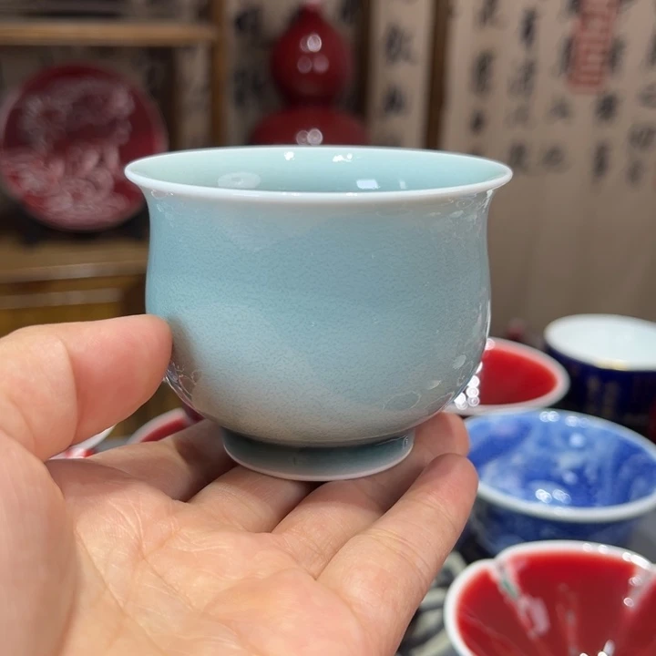 景德镇陶瓷水墨色福桶杯