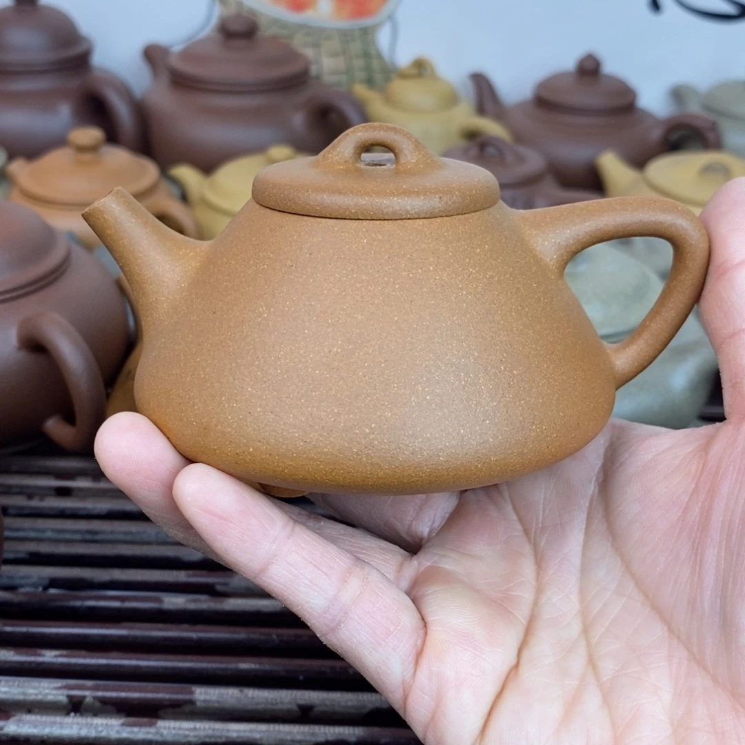 紫砂茶壶150ccccc黄降坡子冶石瓢