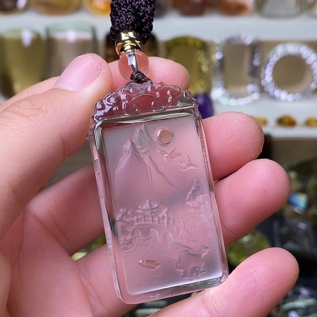 未镶嵌水晶吊坠(赠链)