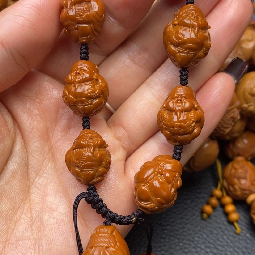 橄榄核手串小财神
