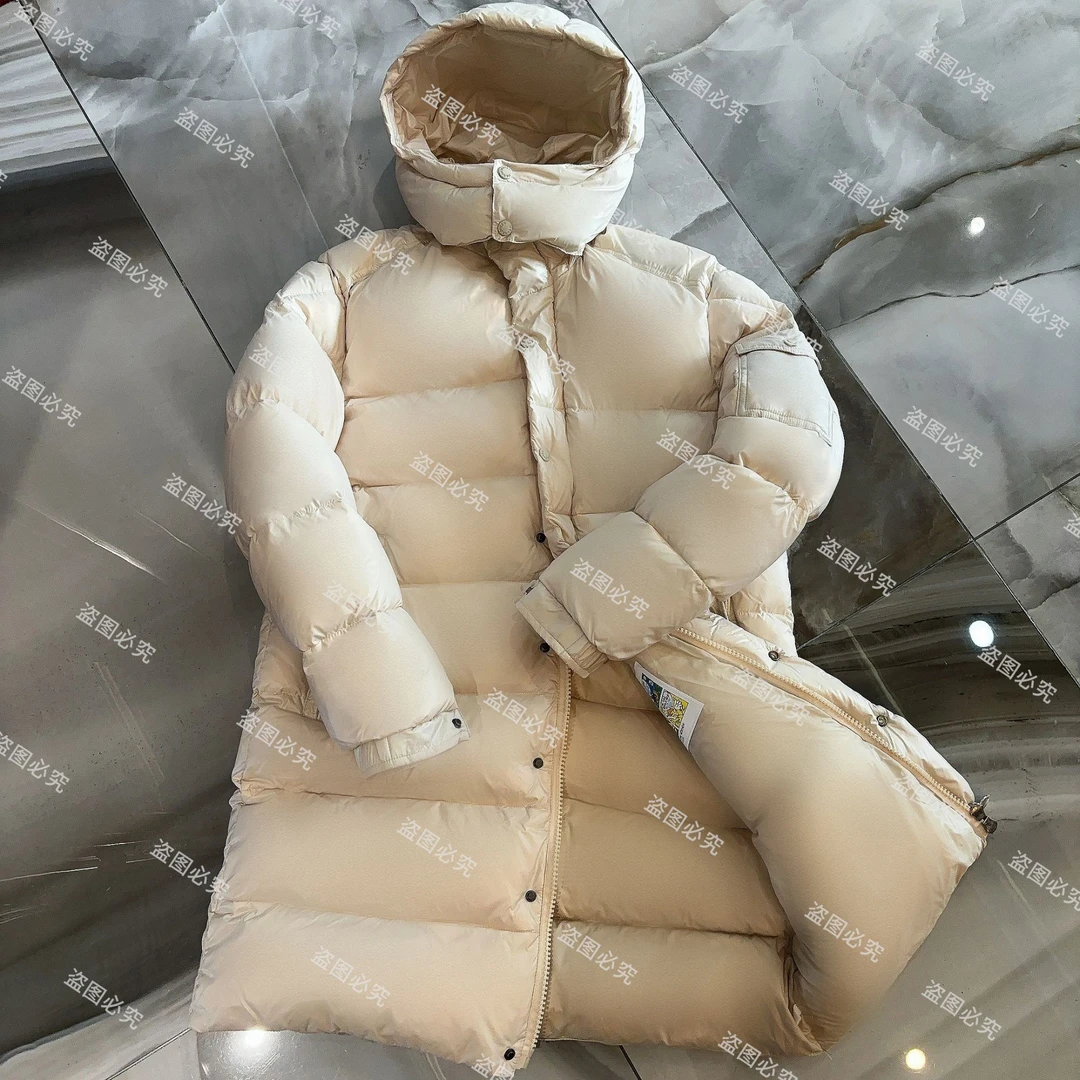 M家5.0版本时尚休闲男女连帽中长款情侣羽绒服YY