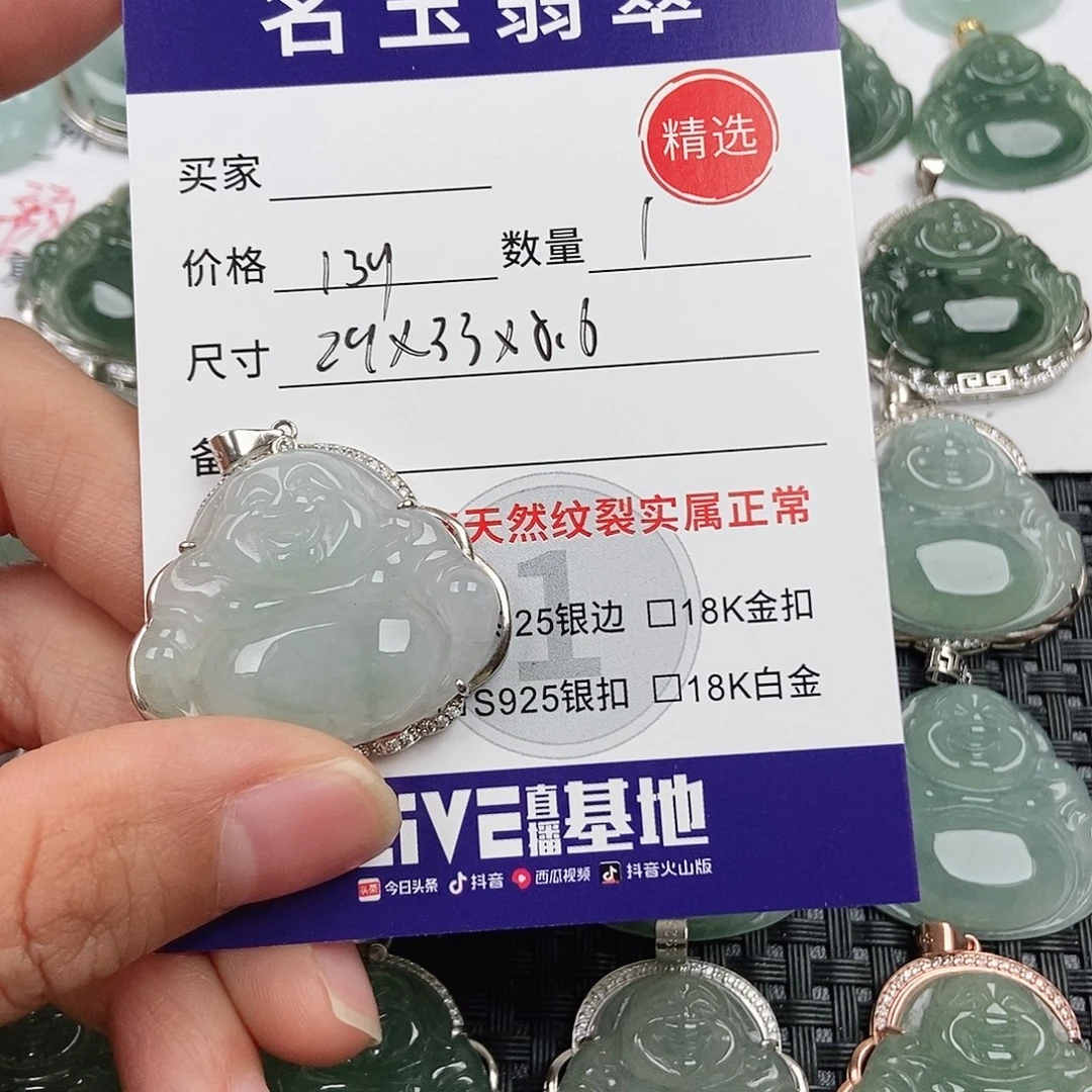 翡翠银S925镶嵌颈饰