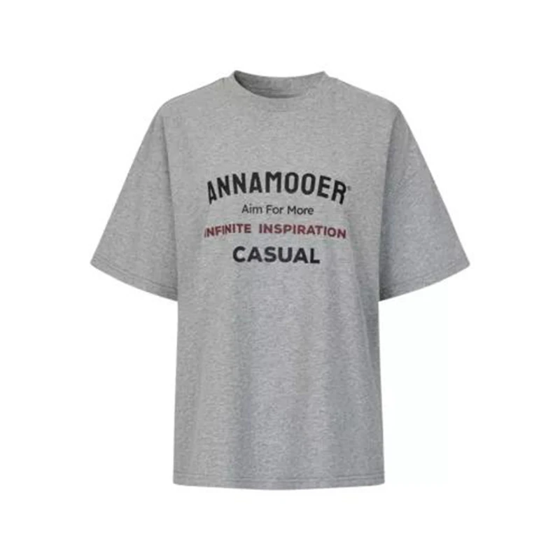 ANNAMOOER2025夏简约字母宽松短袖T恤女588dopdop买手店