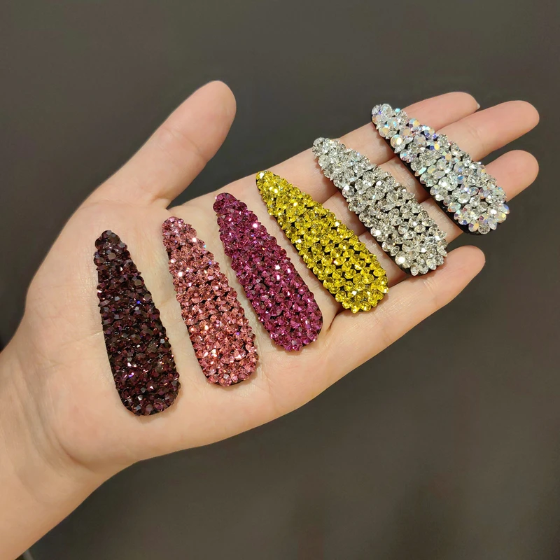 韩版施家钻BB夹网红款碎发夹轻奢刘海夹时尚6公分边夹百搭侧边夹