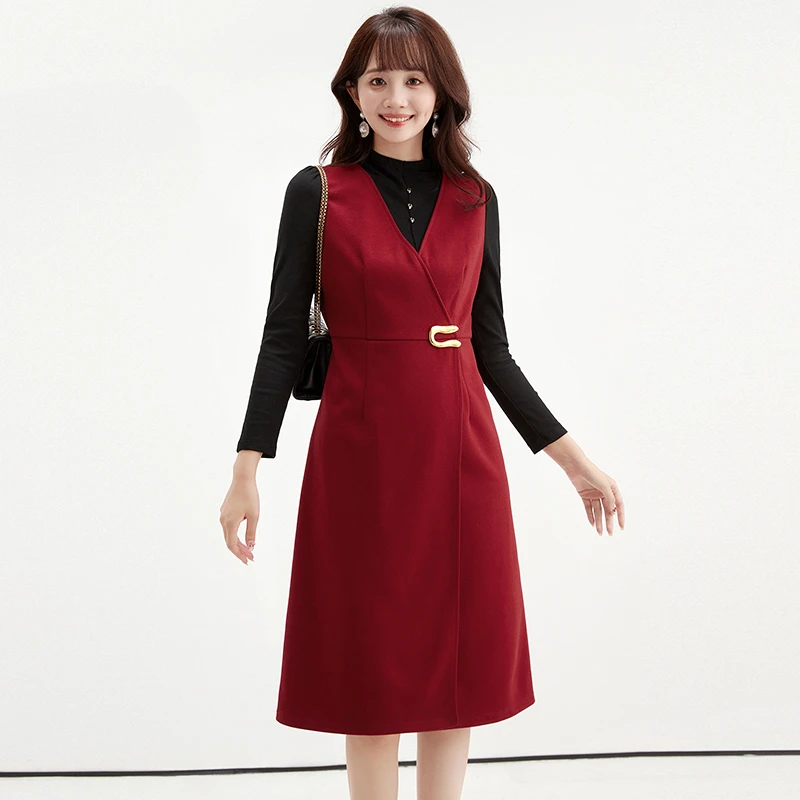 端庄气质中长裙连衣裙专柜折扣女装2025秋53HH0A0047