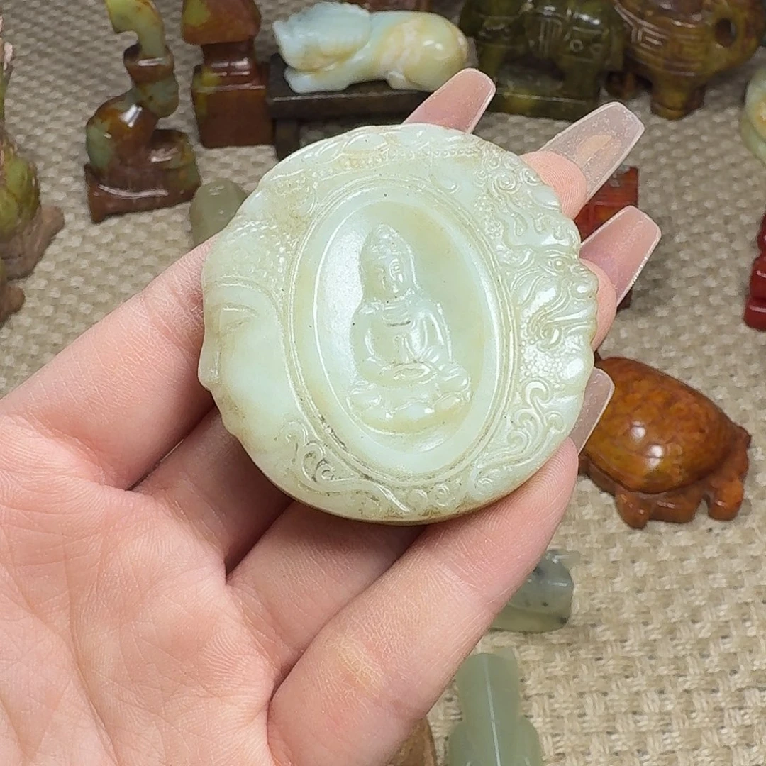 白玉菩提吊坠挂件