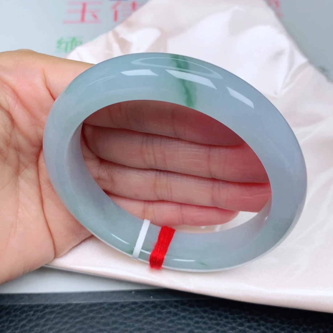 未镶嵌手镯翡翠冰胶飘花5