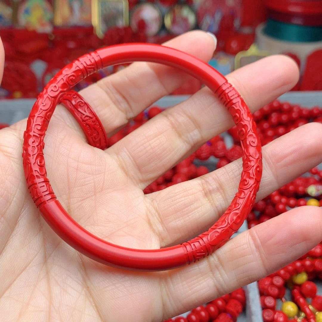 天然辰砂工艺品朱砂手镯60
