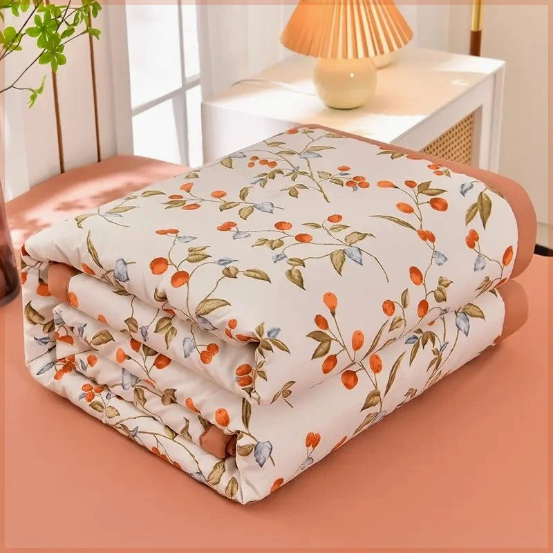 夏凉被空调被单人学生宿舍小清新夏被双人成人款可机洗印花薄款被