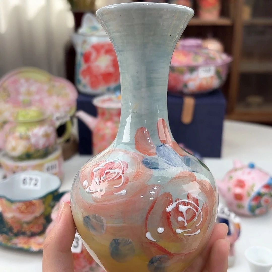 景德镇手绘高温釉下彩陶瓷茶具